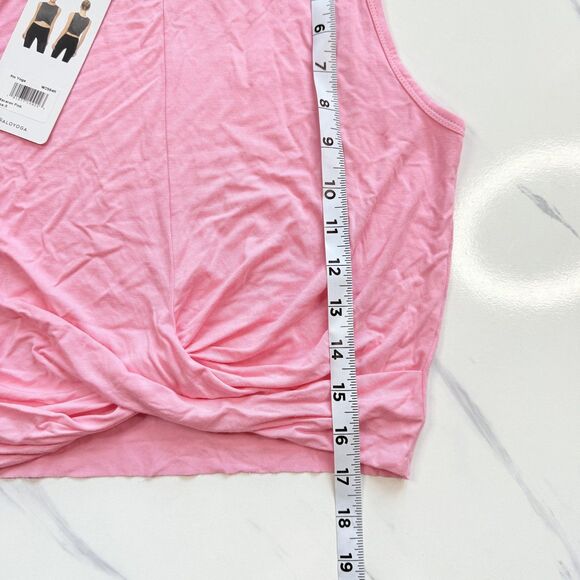 NWT Alo Yoga Cover Tank Twist Front Soft Cropped Sleeveless Athletic Pink Top S - Picture 10 of 10